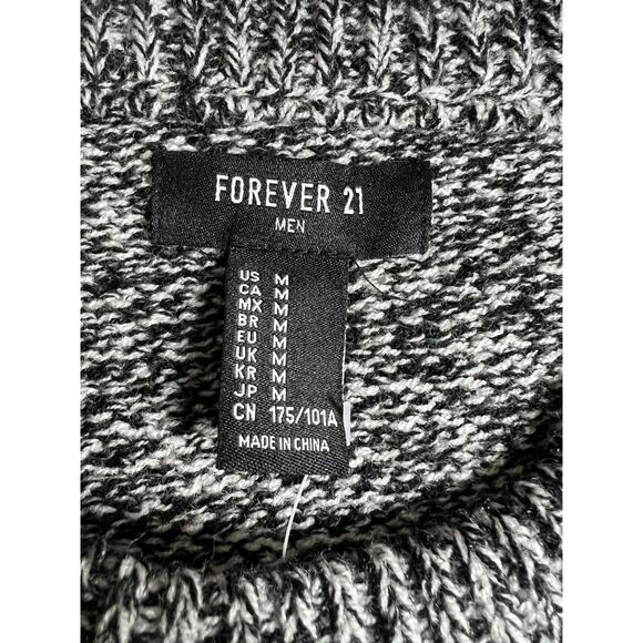 Forever 21 Men's Gray Navy Knit Oversized Grandpa Sweater Size Medium NWT - Picture 5 of 6